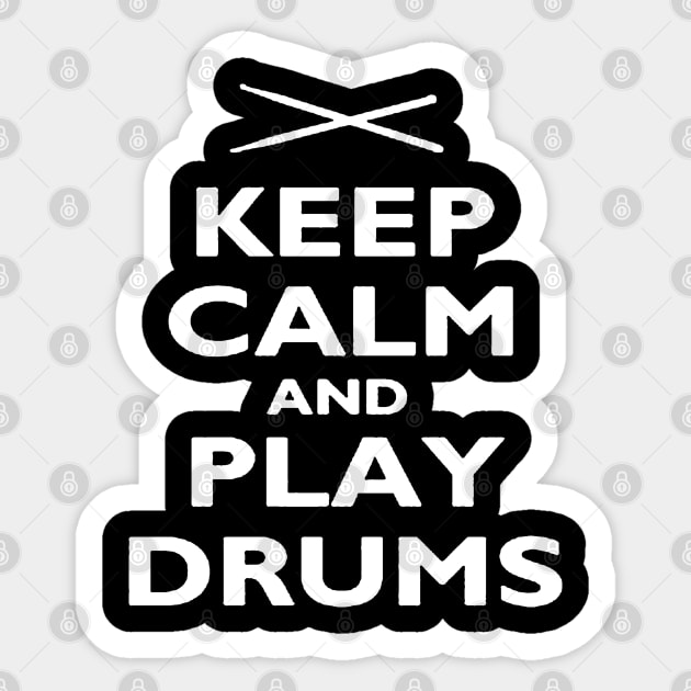 Keep Calm and Play Drums Sticker by Ndolor